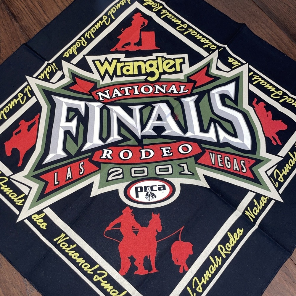 Wrangler National Finals Rodeo Las Vegas 2001 Bandana 43RD Event - Picture 1 of 6